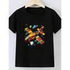 Europäische Größen Jungen Mode T-Shirt, mit niedlichen Cartoon-Aufdrucken, Weich und Atmungsaktiv, Geeignet für Sommerliche Outdoor-Aktivitäten