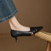 Fashion New Spring/autumn Genuine Leather Women Shoes Pointed Toe Shoes for Women Fashion Hollow Out High Heels Handmade Women Pumps