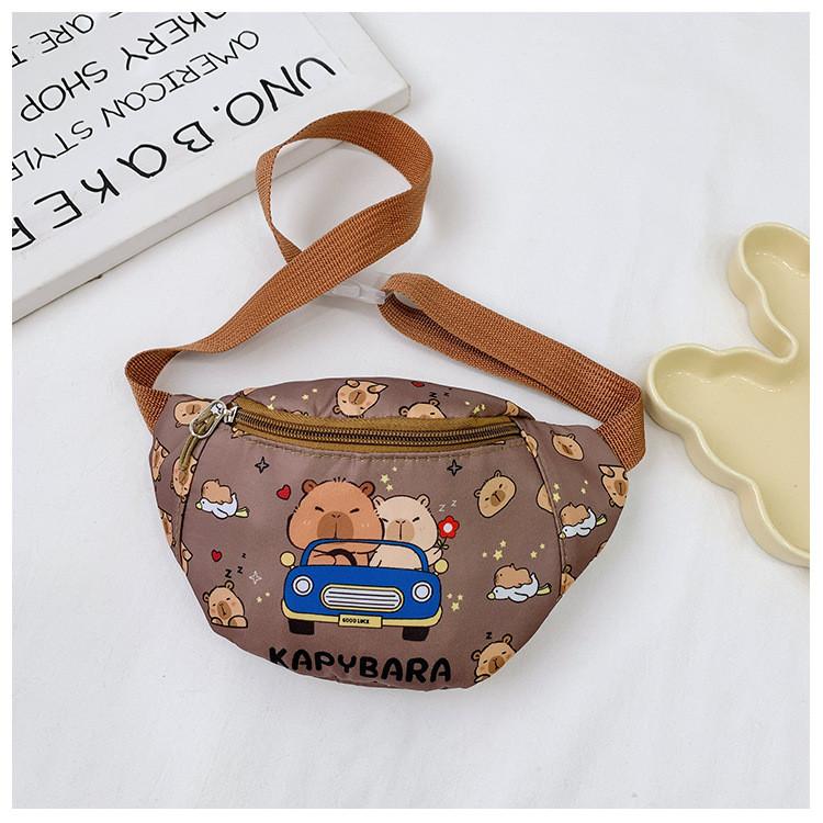 Crossbody Printed Capybara Chest Bag Children Cartoon Outdoor Leisure Waist Pack