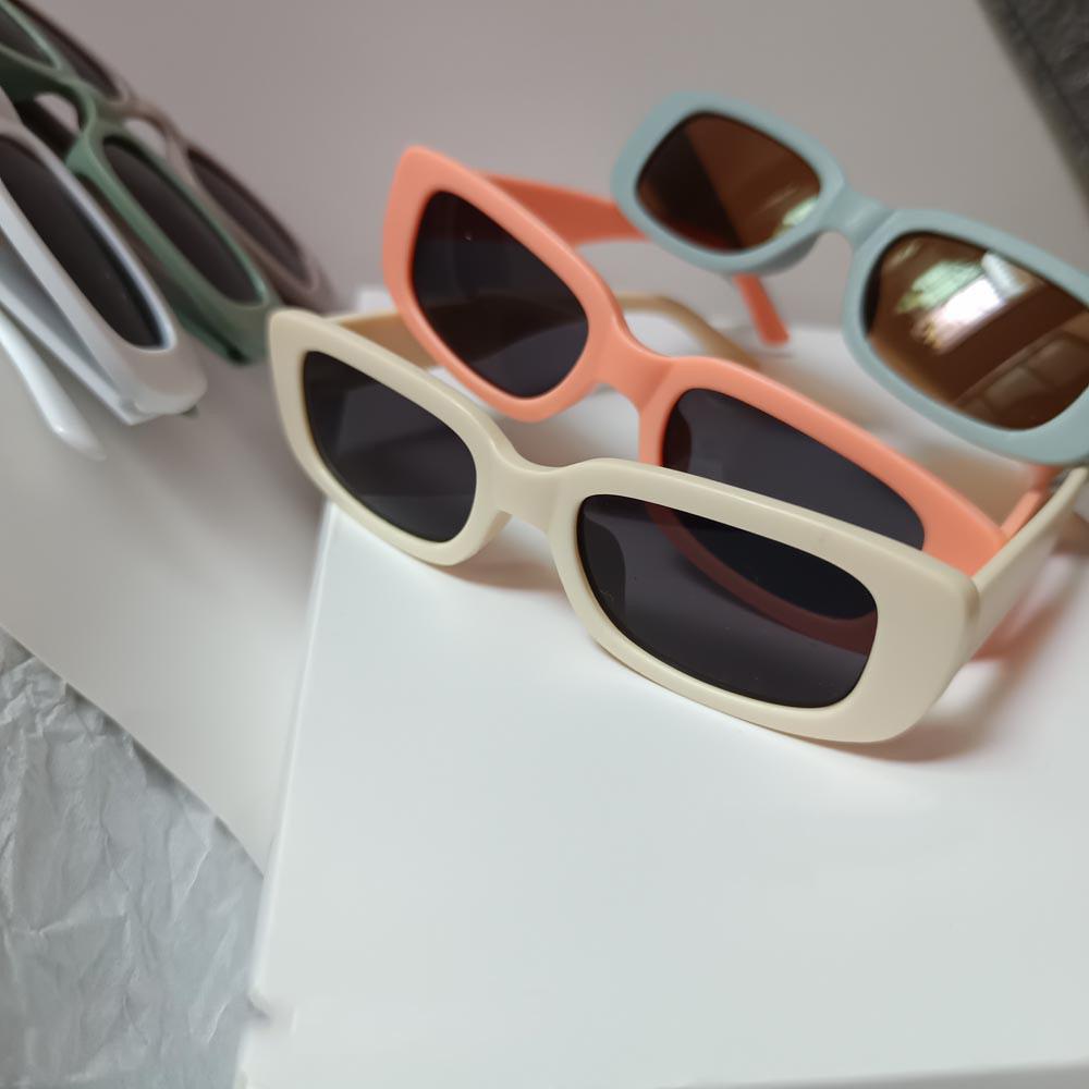 Children Sun Glasses Narrow Square Frame Catwalk Style UV Protection Fashionable Unisex Kids