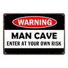 Man Cave Rule Metal Tin Sign Vintage Poster Home Bar Hotel Wall Painting Plaque Party Bar Public Decor 20*30 CM