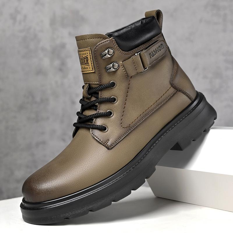 Fashion Men's Outdoor Autumn and Winter Boots Fashion Designer Style Work and Office Business High Quality Street Walking Shoes Hot