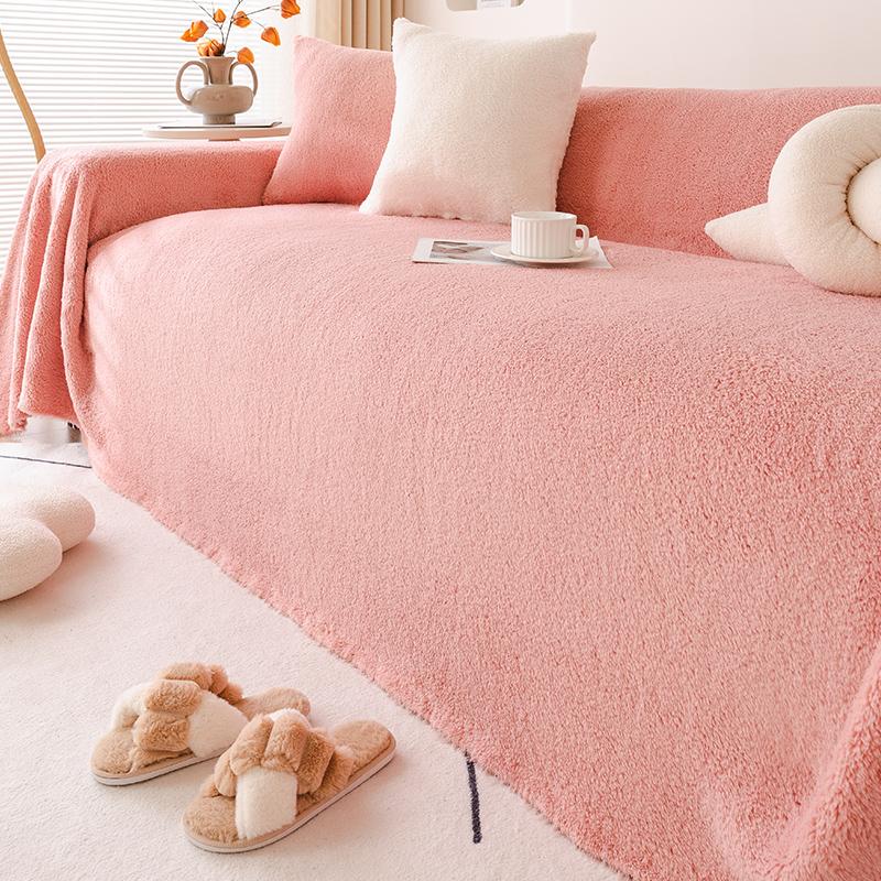 

Shu Cotton Velvet Sofa Cover Towel All-Inclusive Universal Winter Plush Sofa Cover Anti-Scratching Cushion 180*130cm