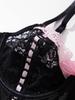 Foshan Lace Bow See-through Lingerie & Garter Skirt Set