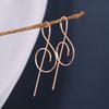 Trendy Music Symbol Earrings For Women Simple Treble Clef Note Earring Fashion Personality Temperament Female Jewelry 1Pair