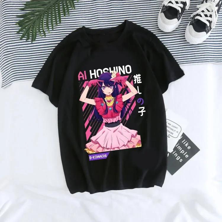 Women T-shirt Manga Anime Oshi No Ko Harajuku Ullzang T Shirt Female Ai Ruby Akane Aquamarine Hoshino Clothes Tops