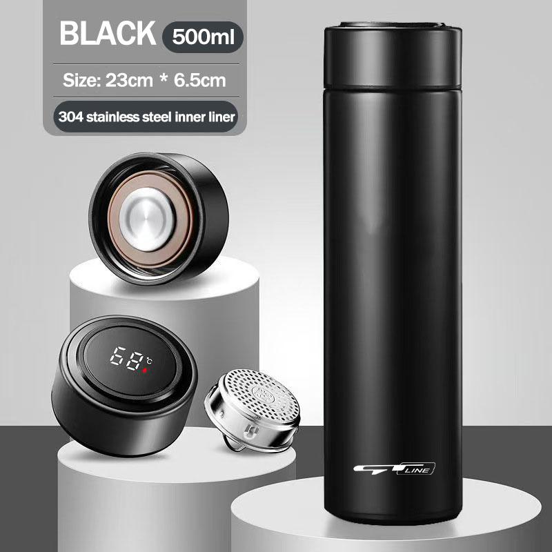 Car Logo Thermos Leakproof Cup Portable Bottle Auto Accessories For Kia Sportage Ceed Picanto Rio Niro Morning K7 K5 K8 XCeed K9