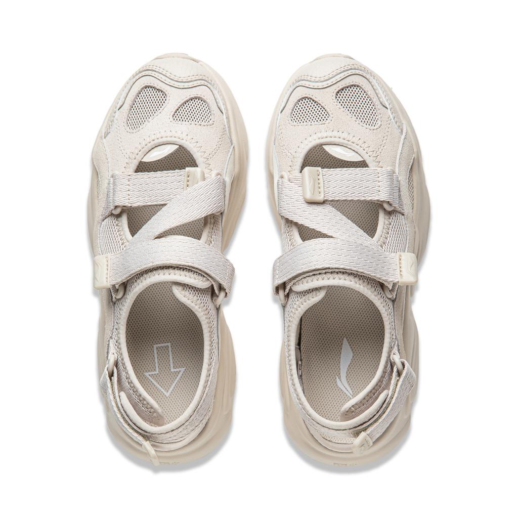Li Ning Nai Ye 2.0 V2 Comfortable Simple Lightweight Durable Breathable Thick Sole Increased Height Retro Mary Jane Sandals Women sandals AGCU182-3