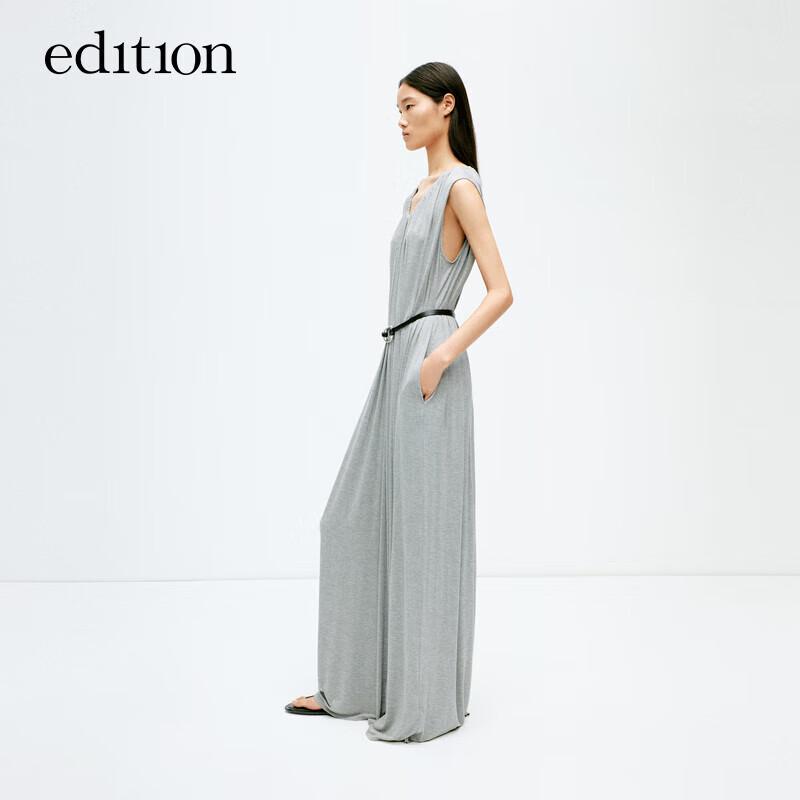 Edition Women's Summer Pleated Sleeveless Maxi Dress