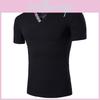 Eye-catching Men's T-shirt Slim Fit Floral V-neck Fashion Tee For Trendy Everyday Looks