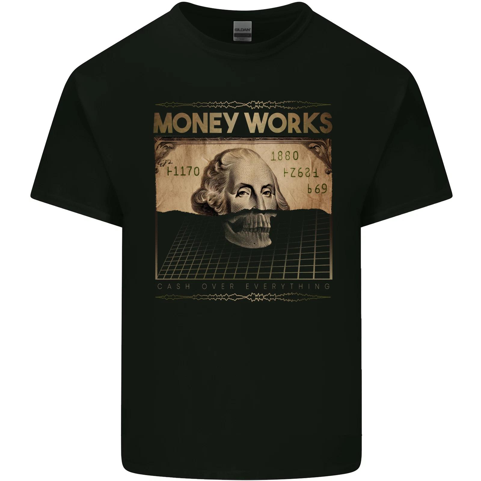 Money Works Cash Over Everything Hustle Kids T-Shirt Childrens 4XL