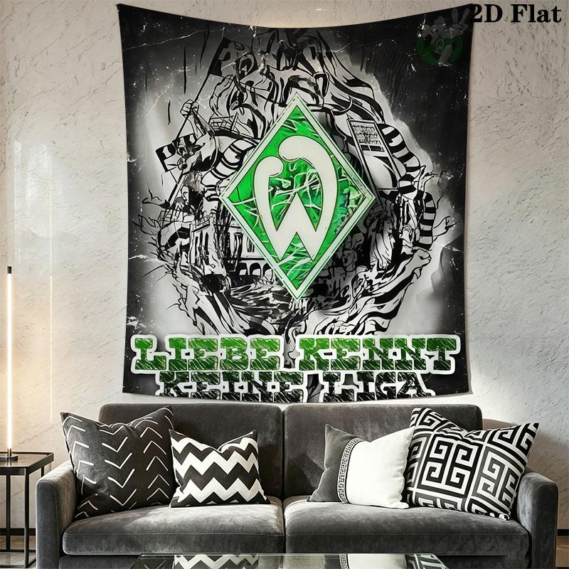 SV Werder Bremen Wandbehang Bedruckte Stoffdecke Dekorative Wandteppiche für Schlafzimmer Wohnzimmer Heimdekoration
