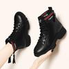 Britische Martin-Stiefel Damen Kurzstiefel Herbst und Winter Neu Samt Runde Spitze Dicke Sohle