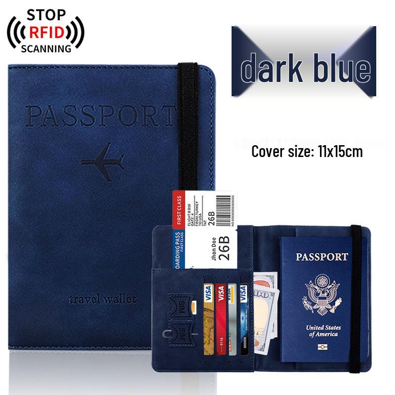 Customizable Multi-Color PU Leather Passport Holder Set