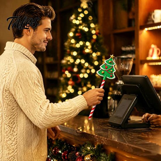 Weihnachtskarte Tippstab 2 Stück Kreditstab, 3D-gedrucktes kontaktloses Zahlungswerkzeug, Festliches Langlebiges PLA Leichtes Zahlungszubehör für Geschäfte Restaurants