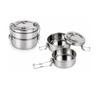 TreegoArt Lunch Box/Tiffin in Acciaio Inossidabile con Clip di Chiusura Compatta e Durevole Perfetta Per Ufficio e Scuola - Confezione da 1