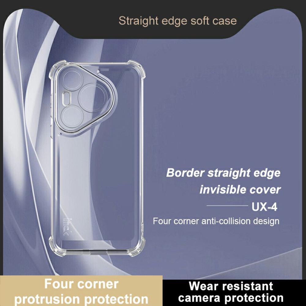 IMAK UX-4 Series Clear Phone Case for Huawei Pura 70 Four Corner Shockproof TPU Back Cover