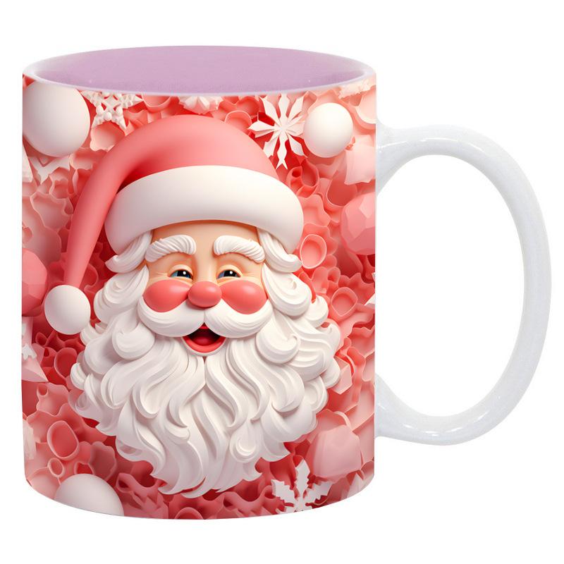 

3D Снеговик Санта Рождество Керамическая Кружка Маркер Дерево Снеговик Гном 301-400ml