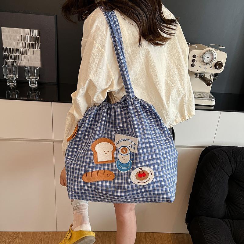 New Cute Cartoon Versatile Women's Bag Student Shoulder Bag Shopping Bag Large-capacity Commuter Tote Bag