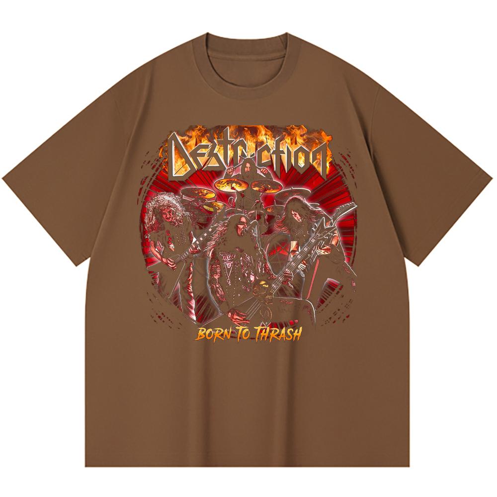 230 Gsm 100% Cotton Heavy Metal T-Shirt Rock Band Popular Music Print Unisex Heavy Cotton T Shirt