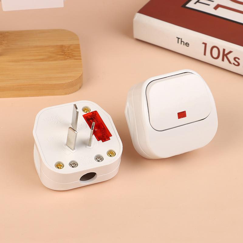 China Standard 16A/10A 250V Three-Pole Power Plug Detachable Rewireable Power Socket Connector Outlet With Switch & Led Light