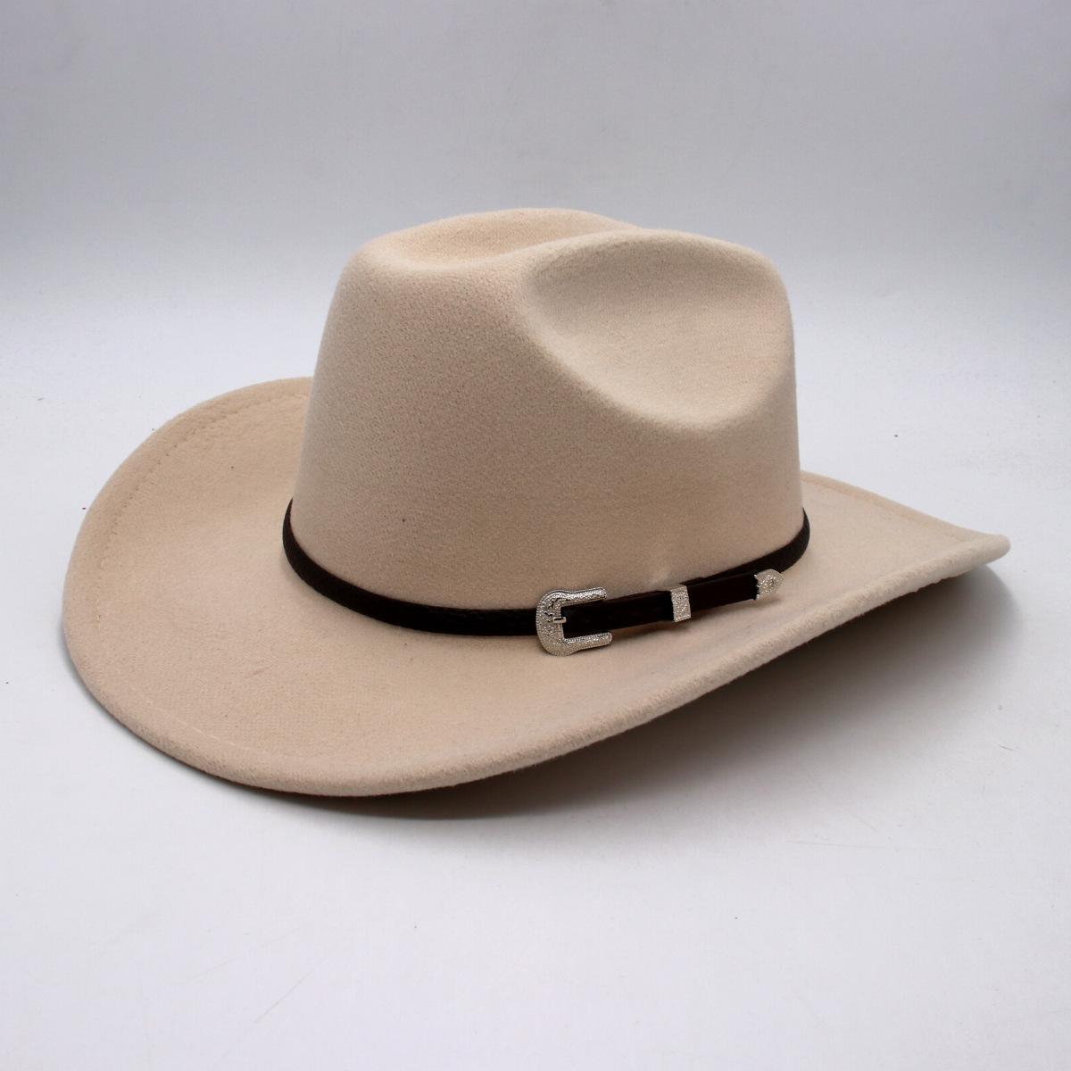 

Top Hat Western Cowboy Hat Jazz Hat Retro Felt Hat Belt Wool Hat Men S And Women S one size fits all