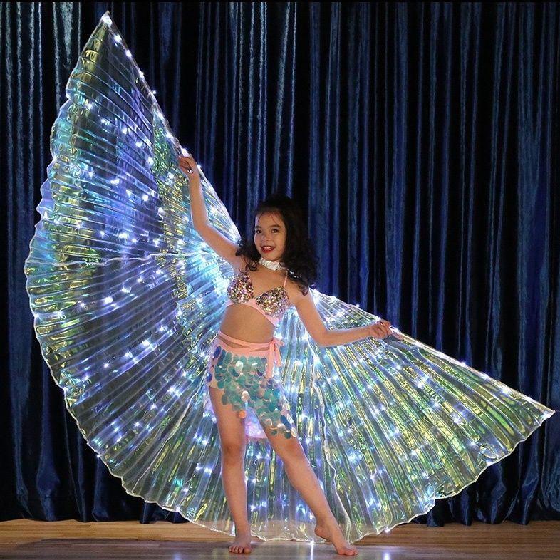 

Светодиодные светящиеся крылья бабочки с подсветкой, убирающиеся, костюм для Хэллоуина, косплея и выступлений - доступны размеры для взрослых и детей