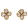 Marie-Helene De Taillac 22K Rainbow Moonstone Clover Earring Yellow GoldUsed