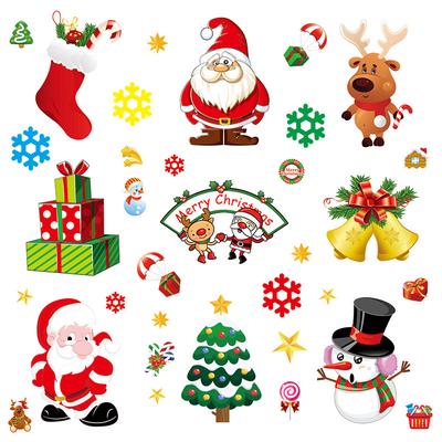 Weihnachtsdekorationen Weihnachten statische Aufkleber Weihnachten Fenster statische Aufkleber Santa Claus Aufkleber