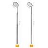 Dental Mouth Mirror Stainless Steel Handle Oral Reflector Eyelash Extension Tool 2 Sizes Dentist Equipment