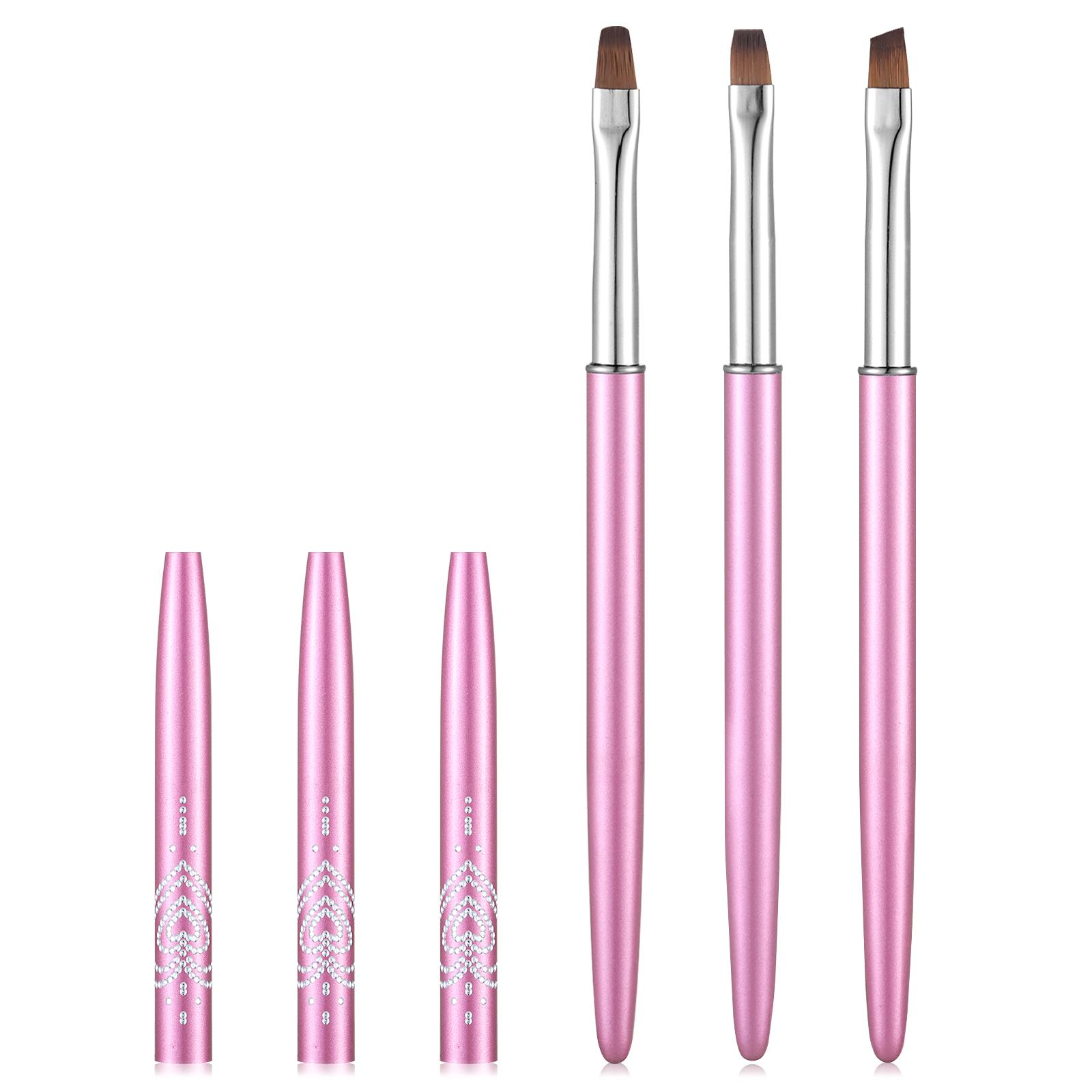 

3шт металлические ручки плоские круглые угловые кисти для ногтей профессиональные DIY