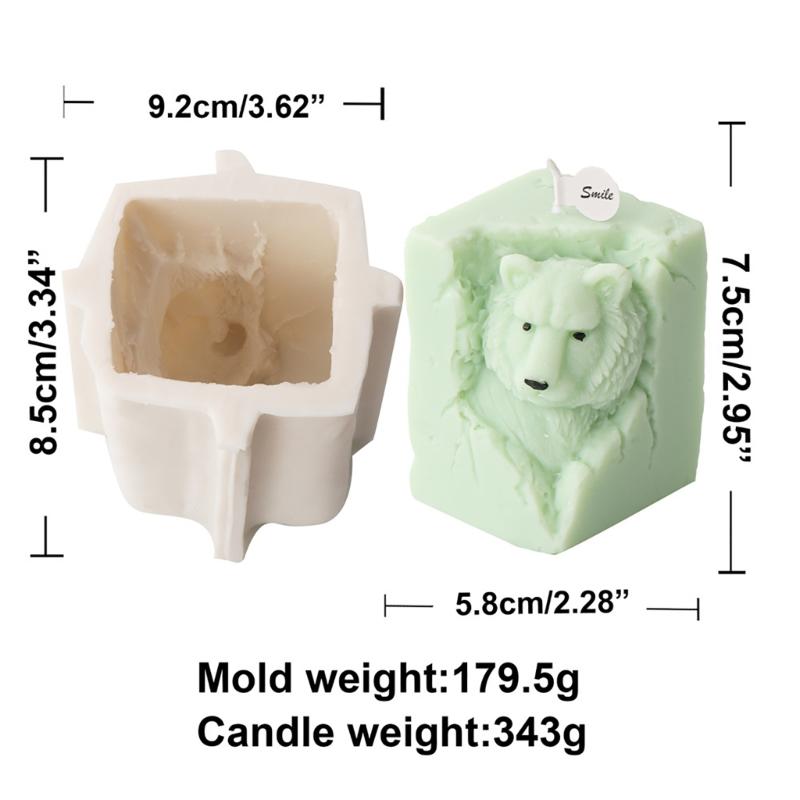 3D Animal Shaped Candle Mold Aromatherapy Soap Mould Resin Epoxy Mould Plaster Ornament for Birthdays and Festivals