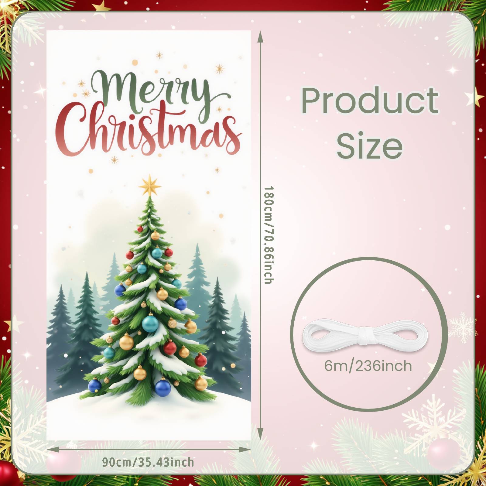 

Xmas Display Colorful Ornaments Holiday Backdrop Festive Background Christmas Tree Design Christmas Banner For Winter Festival
