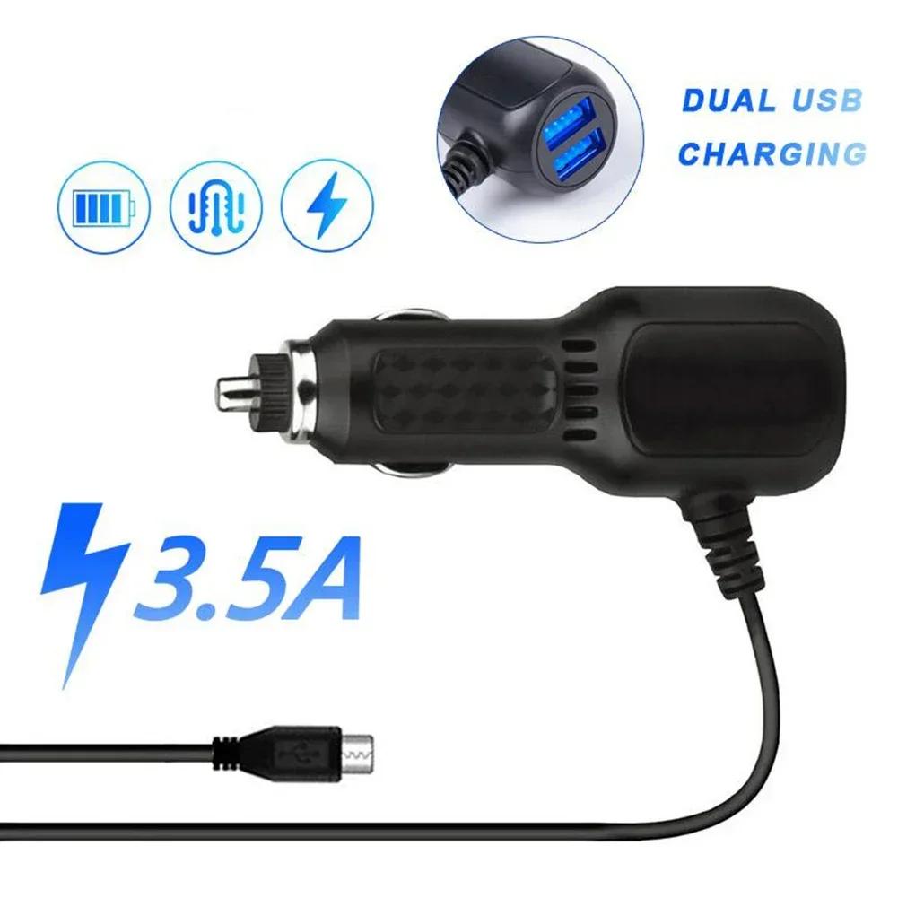 Brandneues Dashcam-Autoladegerät ABS Mini-USB Spannungsanzeige Breite Kompatibilität 5V Blaue LED-Leuchte Multifunktion