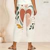Women Plus Size Cross Hem Long Pants Cartoon Excavator Construction Vehicle Print Loose Casual Trousers