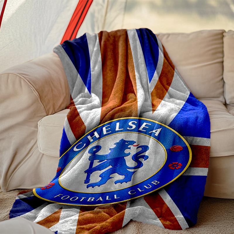 1pc Chelsea FC Blanket, Super Cozy Printed Home Blanket, All-Season Warmth