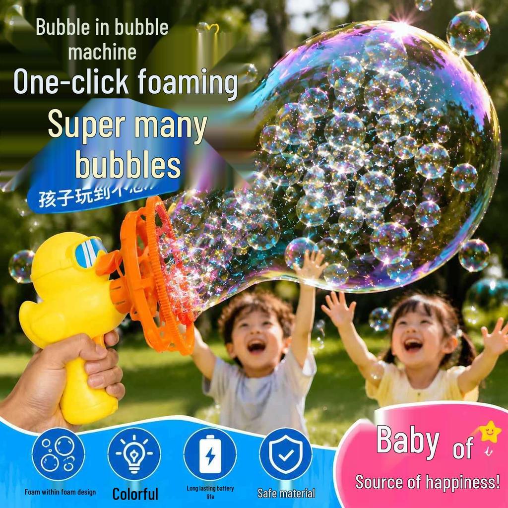 New Handheld Fully Automatic Bubble Machine for Kids and Adults - Perfect Outdoor Fun and Gift