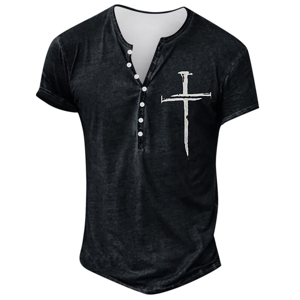 Men's Short Sleeve Graphic And Embroidered Fashion T-Shirt Spring And Summer Short Sleeve Printed