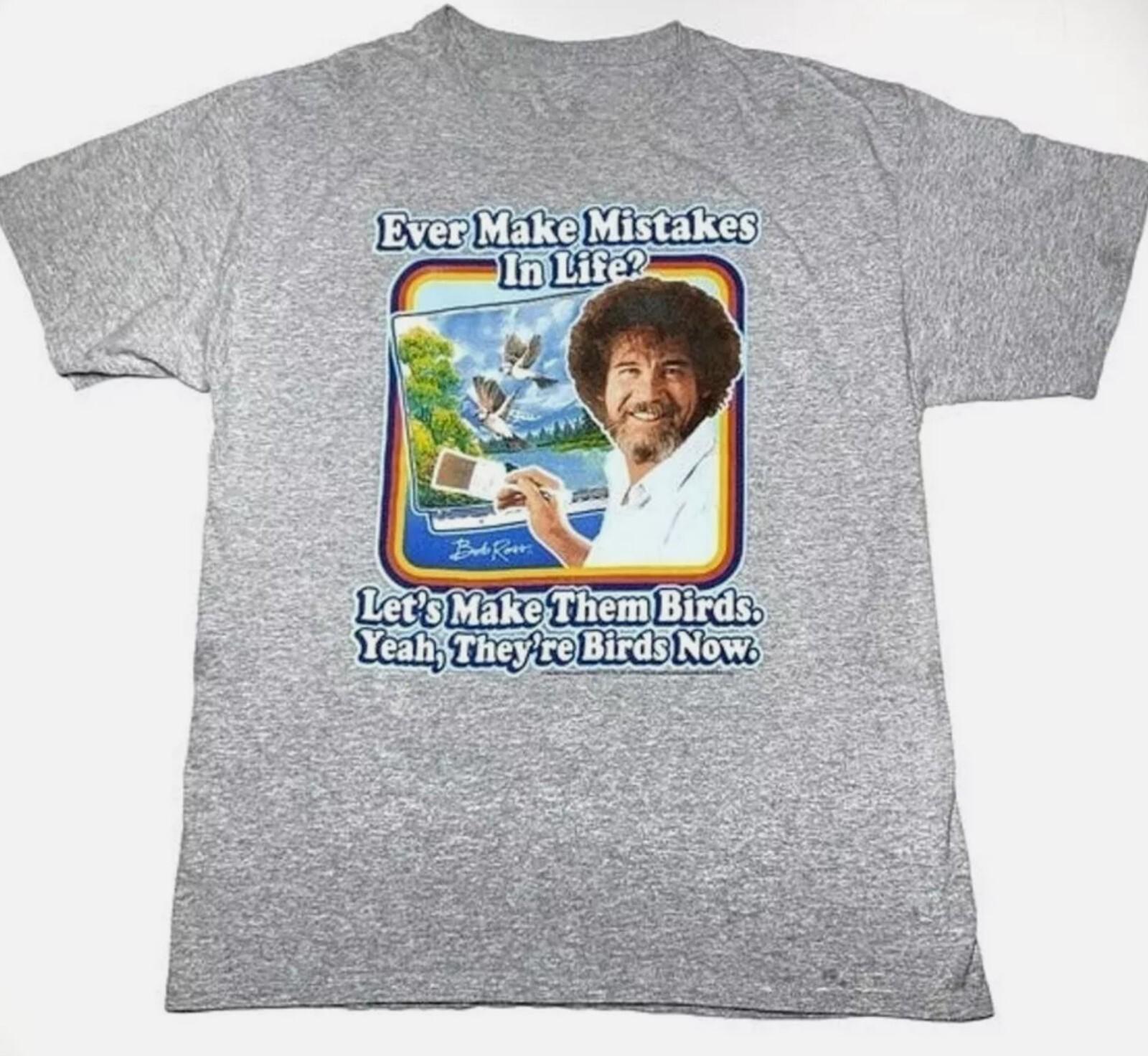 Новая футболка Bob Ross Ever Make Mistakes Подарок для фанатов Унисекс S-5XL Футболка Унисекс Футболка XXXXL