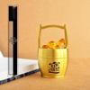 Pure Brass Gold Ornament: Small Decorative Water Bucket for Creative Office Decor
