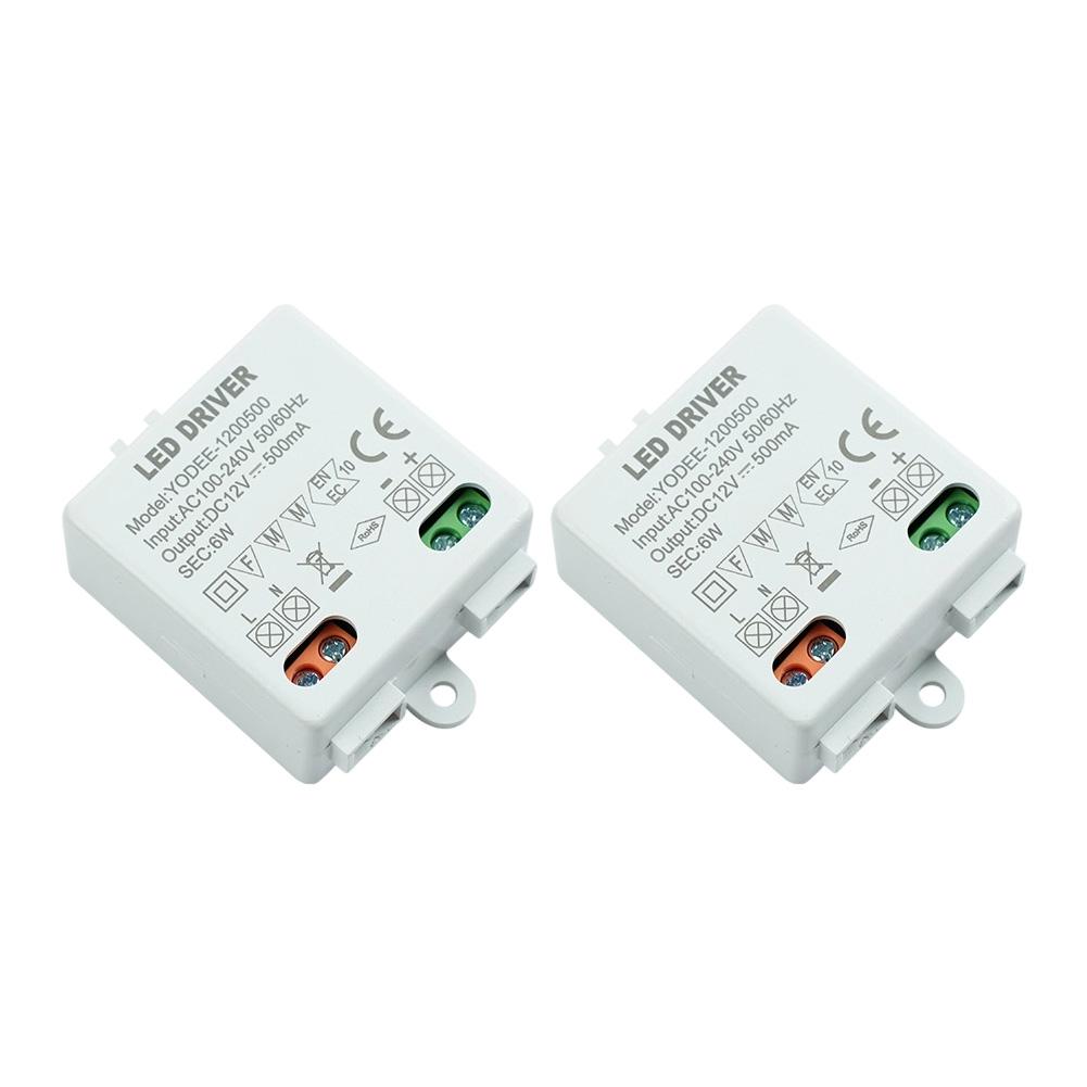 2 Pack LED Driver Transformer 230V To 12V DC Power Supply For G4 MR16 MR11 Bulb And Interior Lighting Strip Electrical Switch