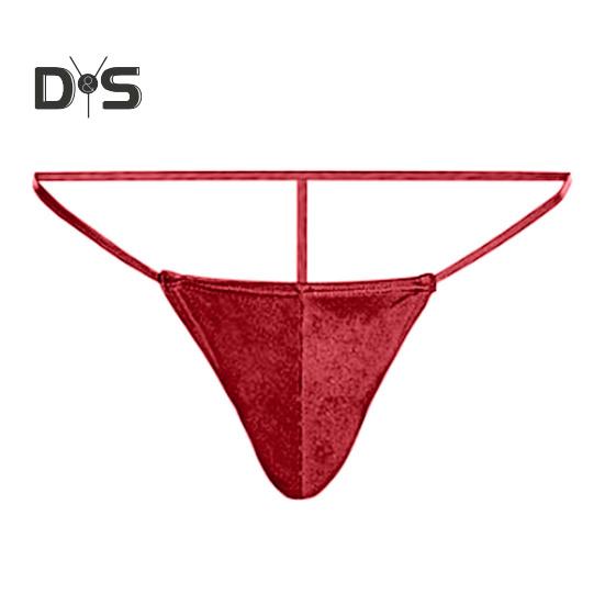 Sexy Herren-Tanga, niedrige Taille, U-konvex, T-String-Stil, atmungsaktive Unterwäsche, freie Bewegung, einfarbige Slips für den Alltag