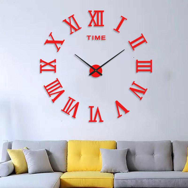 Luminous DIY Fashion Wall Clock - Silent, Punch-Free, Decorative for Bedrooms