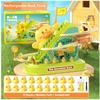 New Cute Refueling Duck Climbing Stairs Acousto-Optic Electric Series Duckling Rotating Slide Track Interactive Children'S Gifs