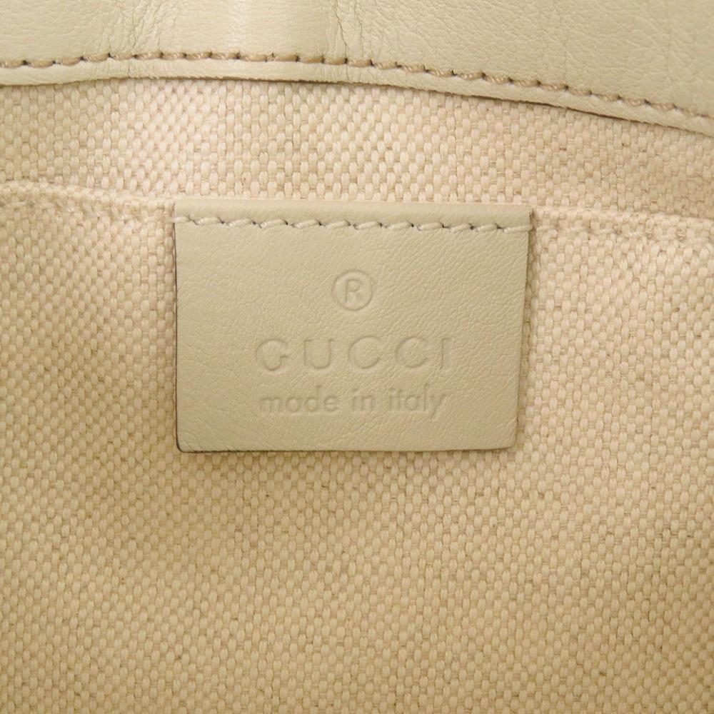Used AUTHENTIC GUCCI 269893 Guccissima Shoulder Bag White Leather