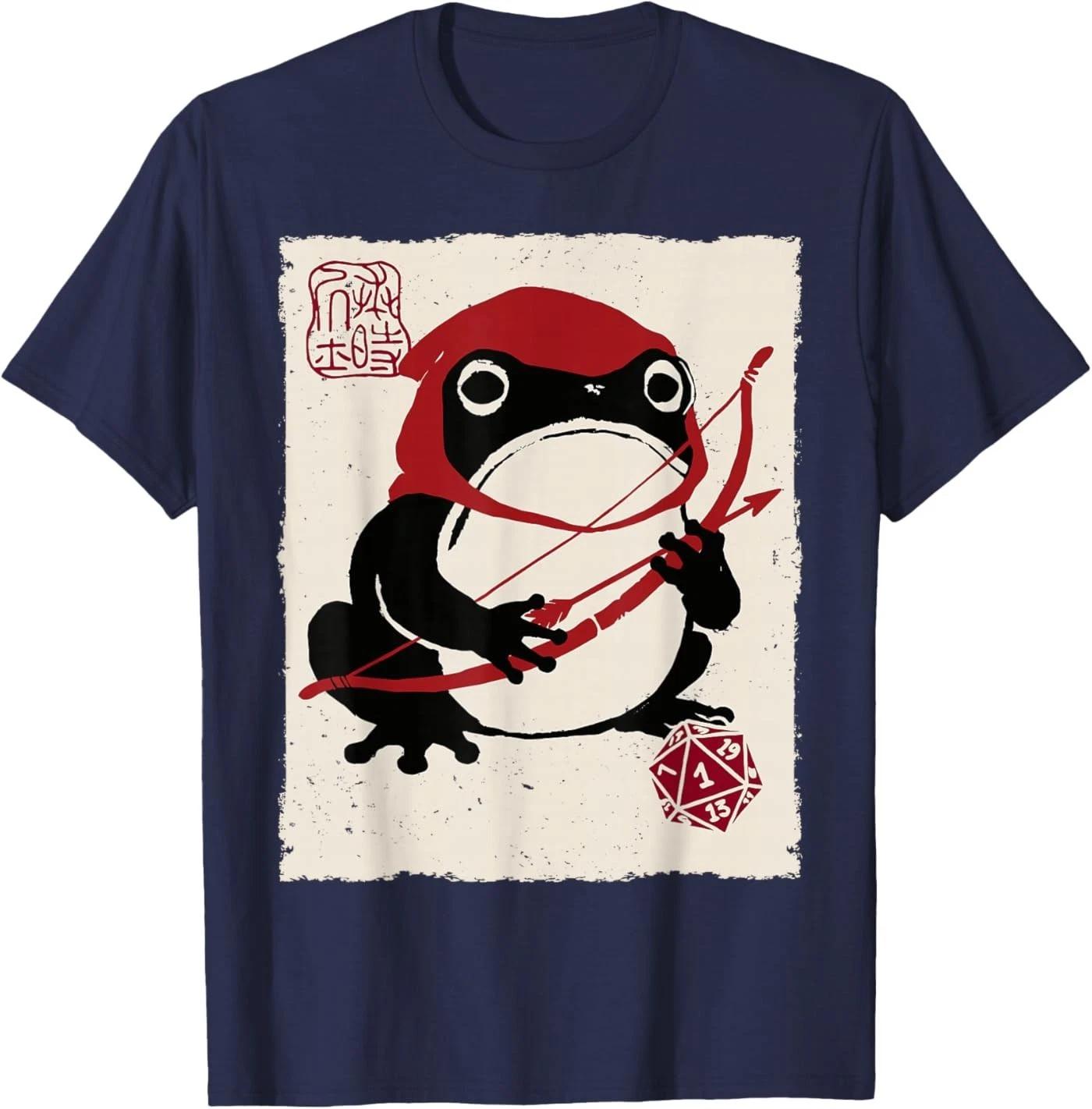 

NAT 1 DND Board Games Ranger Funny Japanese Grumpy Frog T-Shirt S