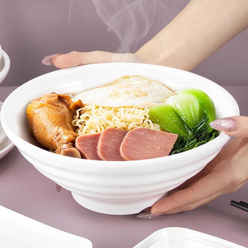 Plastic Tableware Restaurant Commercial Ramen Salad Bowl Thickened Not Easily Broken Soup Bowls Melamine Noodle Bowl Household
