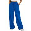 Women's Wide-leg Sports Pants, High-waist Loose Casual Pants, Drawstring Sports Flared Pants, Jogging Pants with Pockets