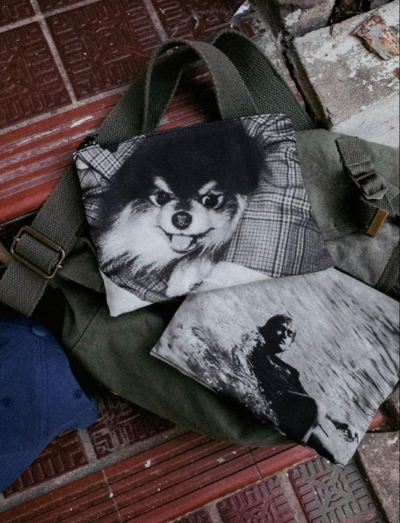 [USED] BTS V Layover Yeontan Tani Reversible Pouch
