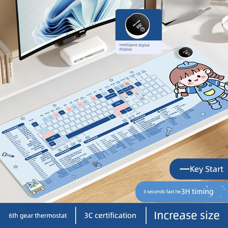 Heating Mouse Pad Super Large Heating Warm Table Pad Office Computer Desktop Students Homework Writing Warm Hand Waterproof
